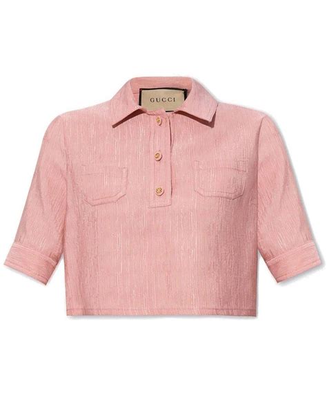 pink gucci crop top